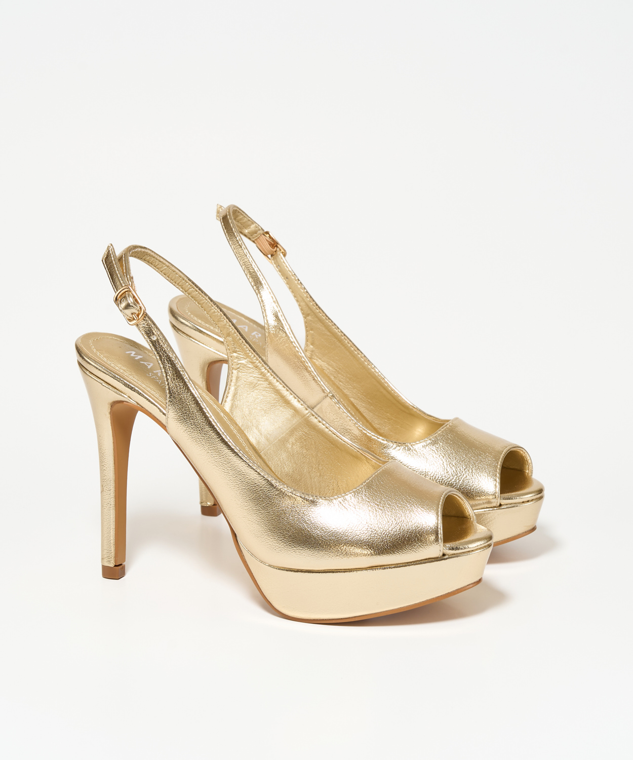 Sapato de salto fino peep toe  image number null